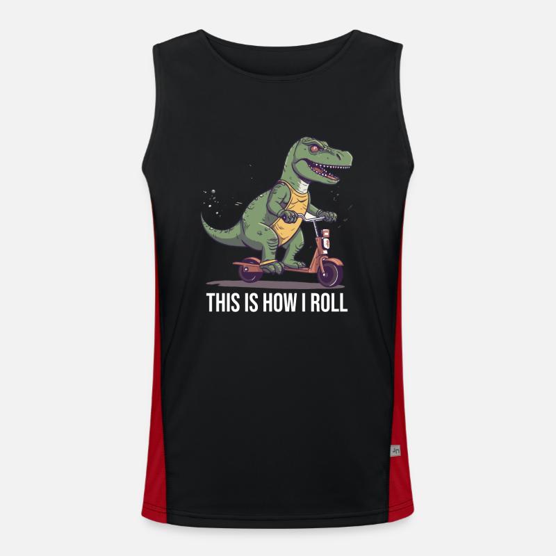 Scootering T Rex C’est comme ça que je roule Débardeur respirant contrasté Homme 