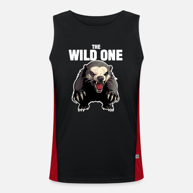 Honigdachs Der Wilde Funktionelles Kontrast-Tank Top für Männer 