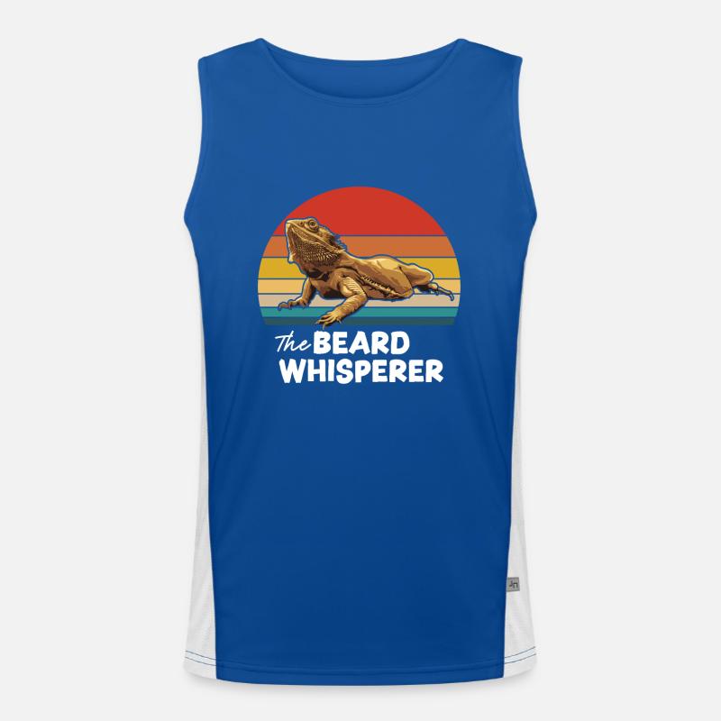 Bartagame Der Bartflüsterer Funktionelles Kontrast-Tank Top für Männer 