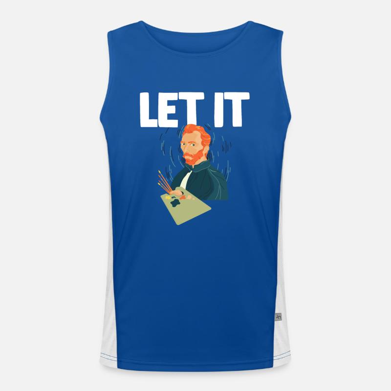 Lass es Gogh Funktionelles Kontrast-Tank Top für Männer 