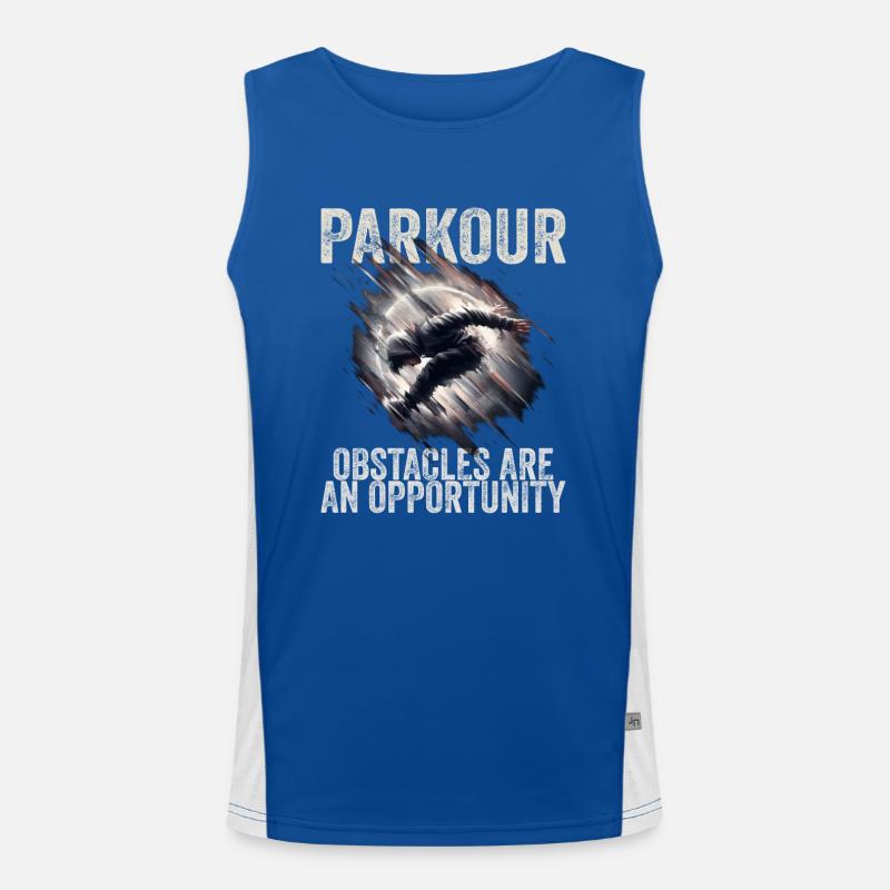 Les obstacles de parkour sont une opportunité Débardeur respirant contrasté Homme 