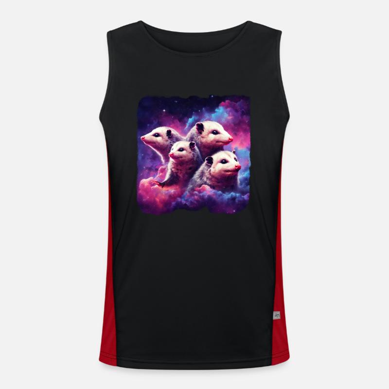 Space Possoms Men's Functional Contrast Tank Top 