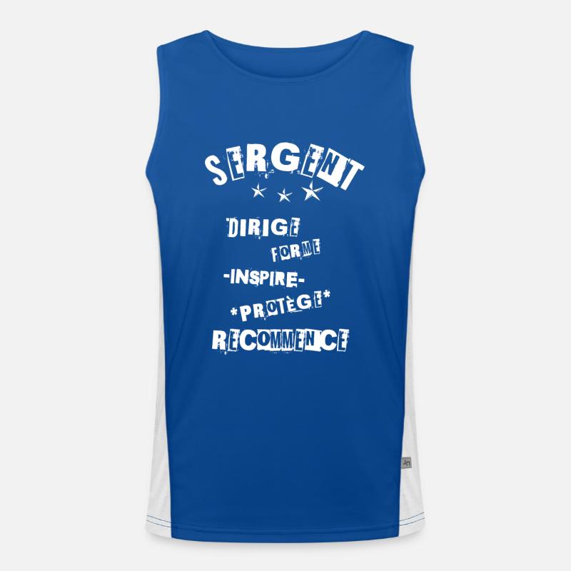 Sergeant: Inspire and Protect! B Men's Functional Contrast Tank Top 