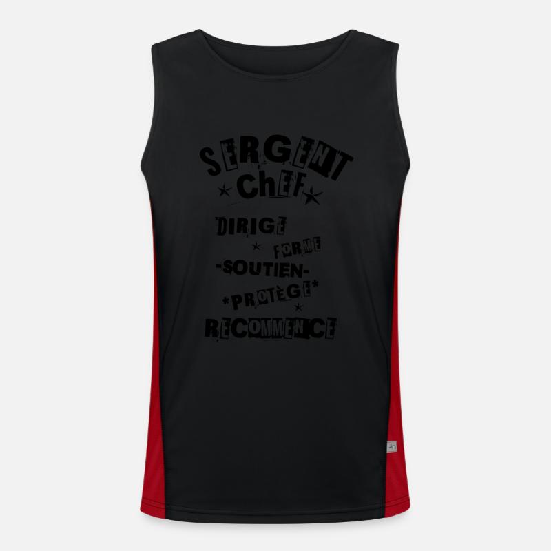 Master Sergeant: Lead and Protect! N Men's Functional Contrast Tank Top 