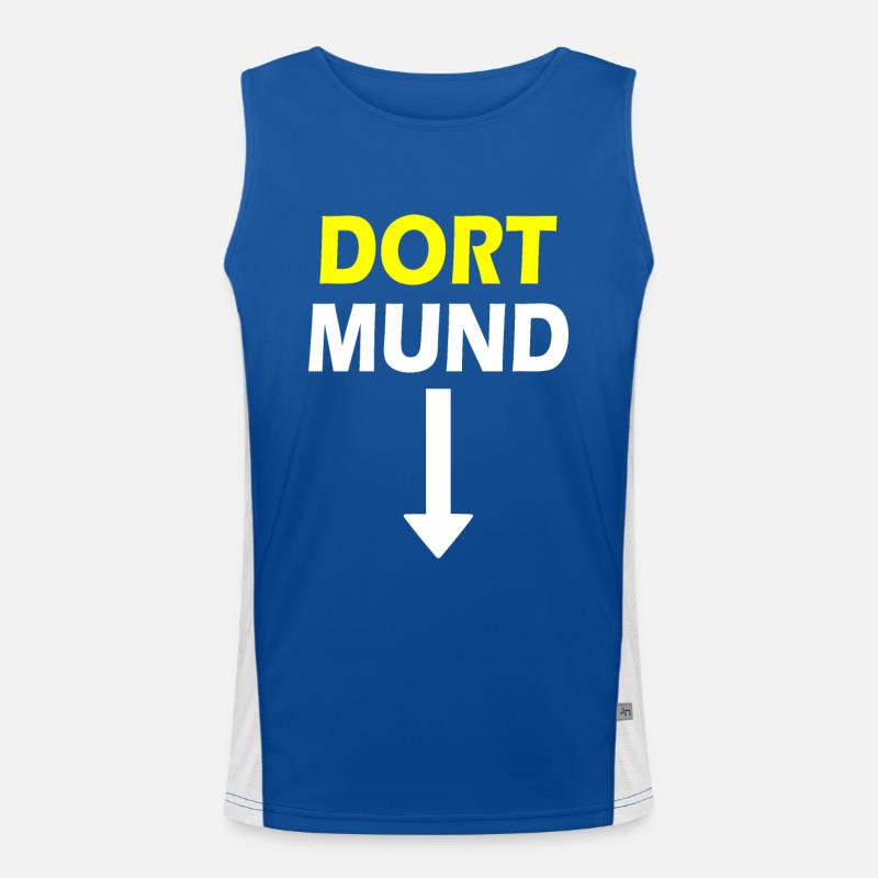dortmund dort mund pfeil Funktionelles Kontrast-Tank Top für Männer 