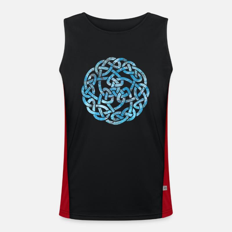 celtic knot 5 e 78 - Men's Functional Contrast Tank Top  - black/red