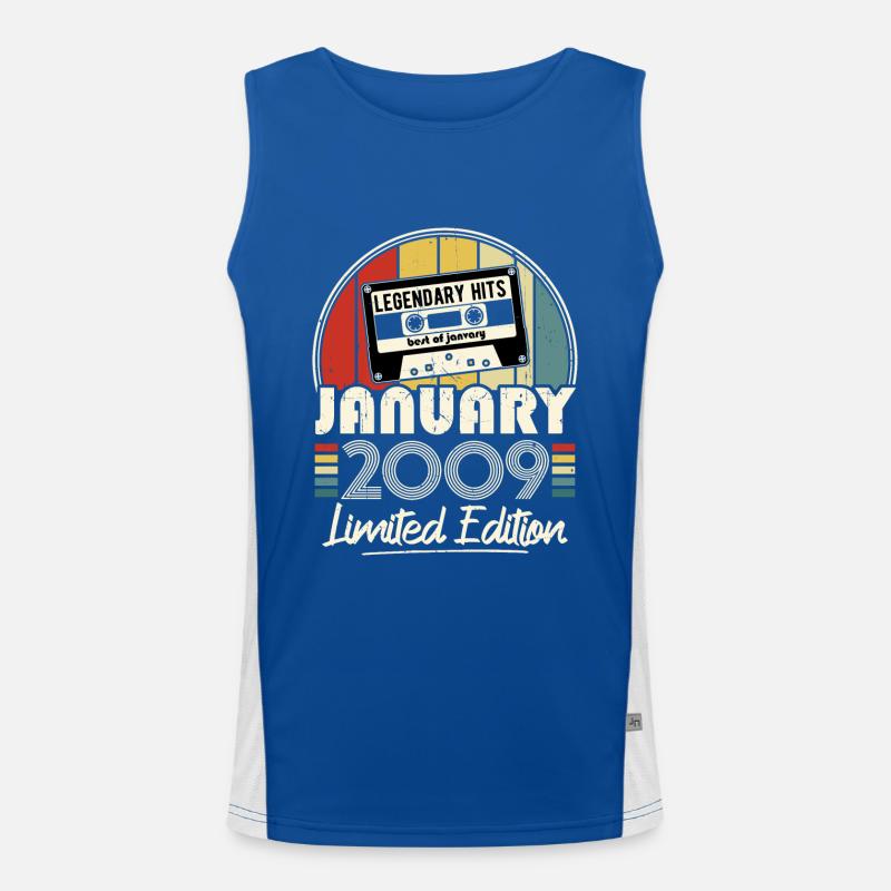 January 2009 Vintage Anniversary Retro Gift Men's Functional Contrast Tank Top 