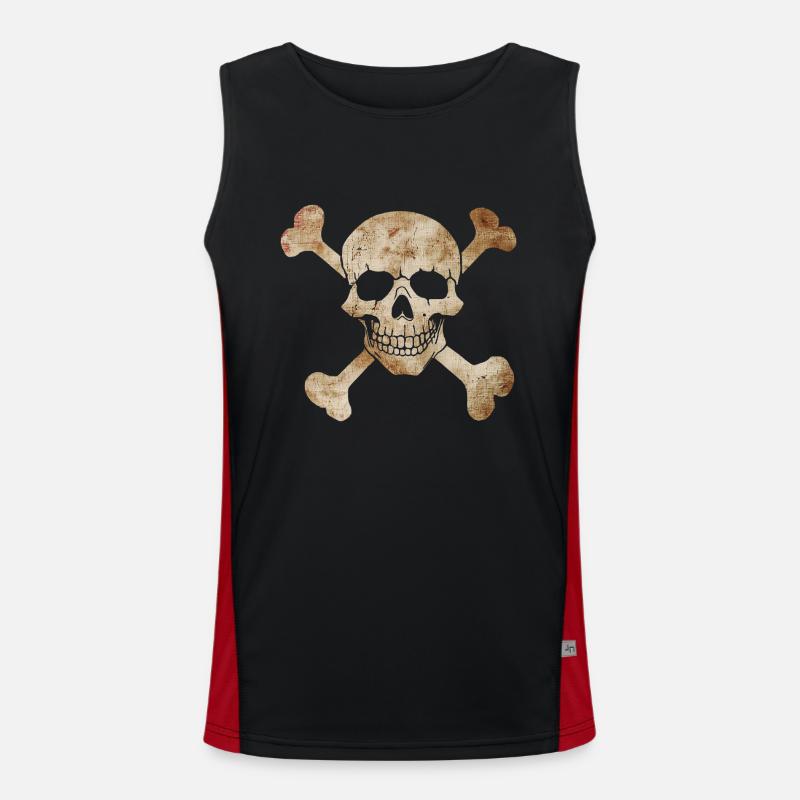 Drapeau pirate Débardeur respirant contrasté Homme 