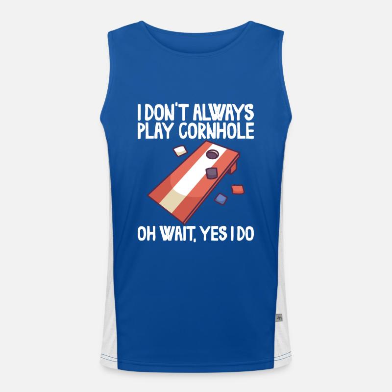 Cornhole Game Corn Hole Outfit with Cornhole Men's Functional Contrast Tank Top 