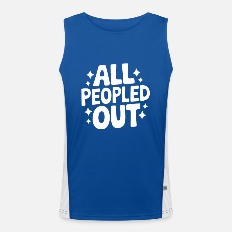 Introvert, antisocial, introvert Men's Functional Contrast Tank Top 