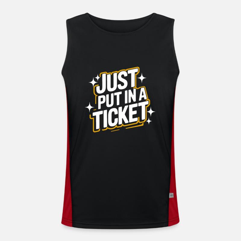 Technical Support Computer - Men's Functional Contrast Tank Top  - black/red