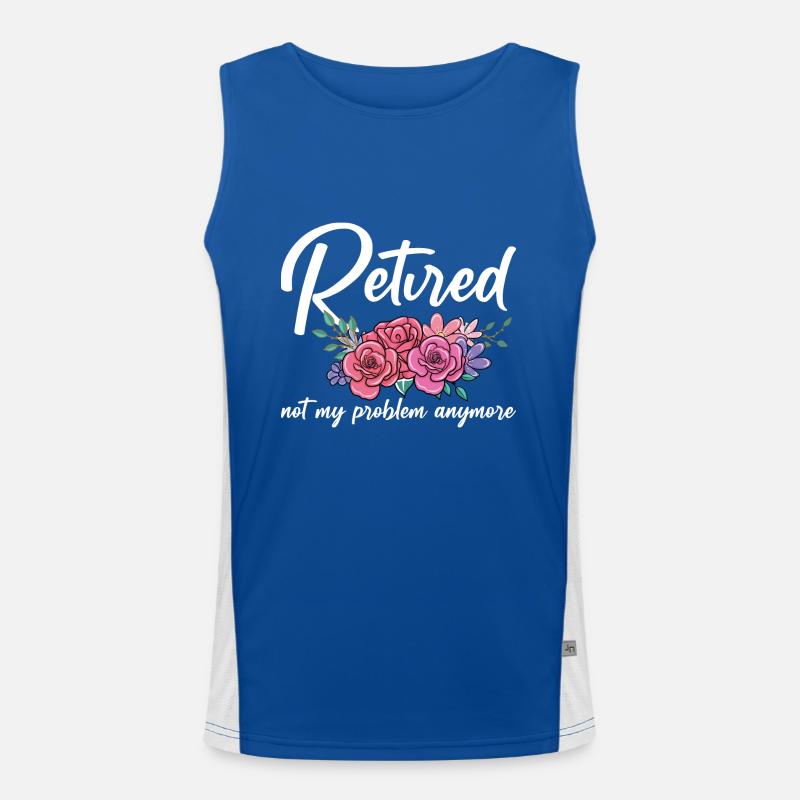 Retired Not My Problem Anymore Men's Functional Contrast Tank Top 