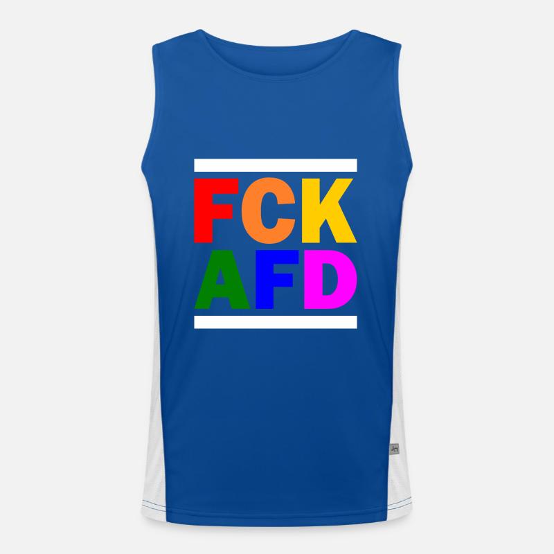 Fck afd Funktionelles Kontrast-Tank Top für Männer 