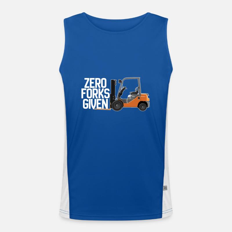 Forklift Zero Forks Given Men's Functional Contrast Tank Top 