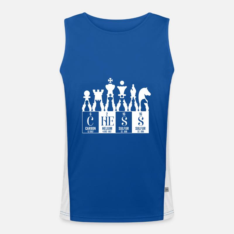 Elemente des periodischen Schachsystems Funktionelles Kontrast-Tank Top für Männer 