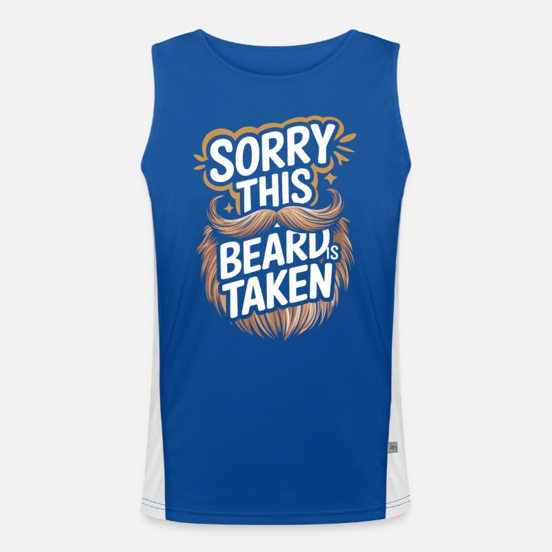 Bart Schnurrbart Bärtige Männer Funktionelles Kontrast-Tank Top für Männer 