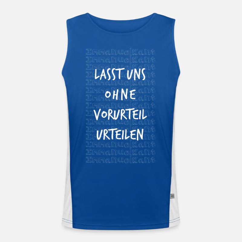 Vorurteil Immanuel Kant Zitat Spruch Geschenk Idee Funktionelles Kontrast-Tank Top für Männer 