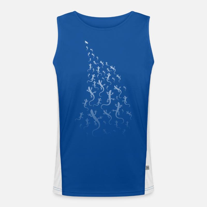 Gecko vs Dragonfly Men's Functional Contrast Tank Top 