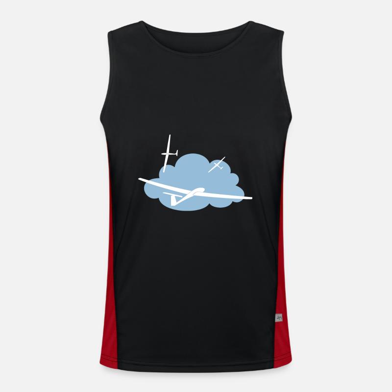 Gliders in thermals - glider pilots Men's Functional Contrast Tank Top 