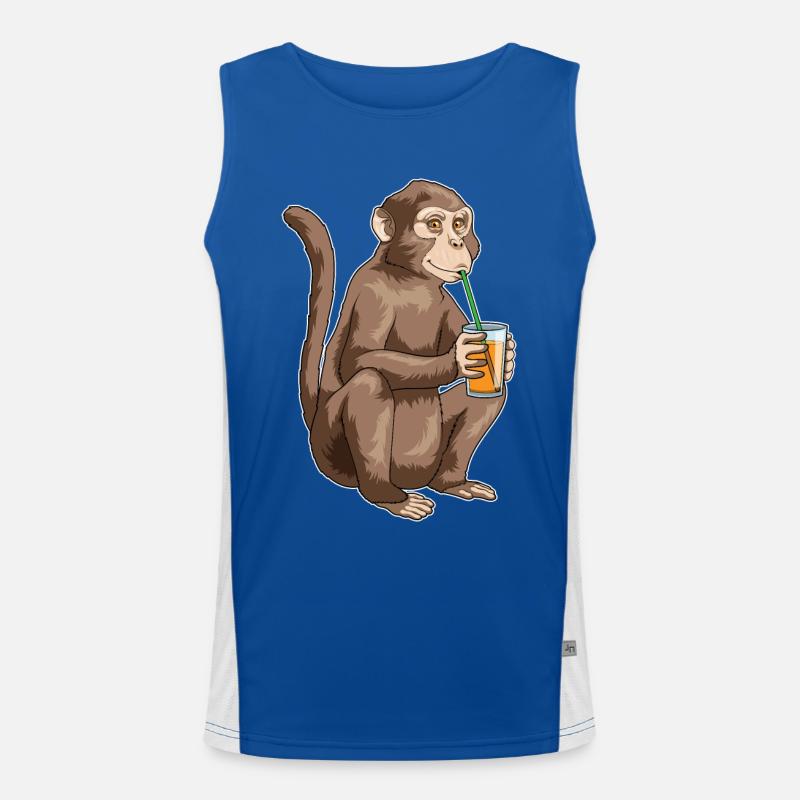 Affe Saft Funktionelles Kontrast-Tank Top für Männer 