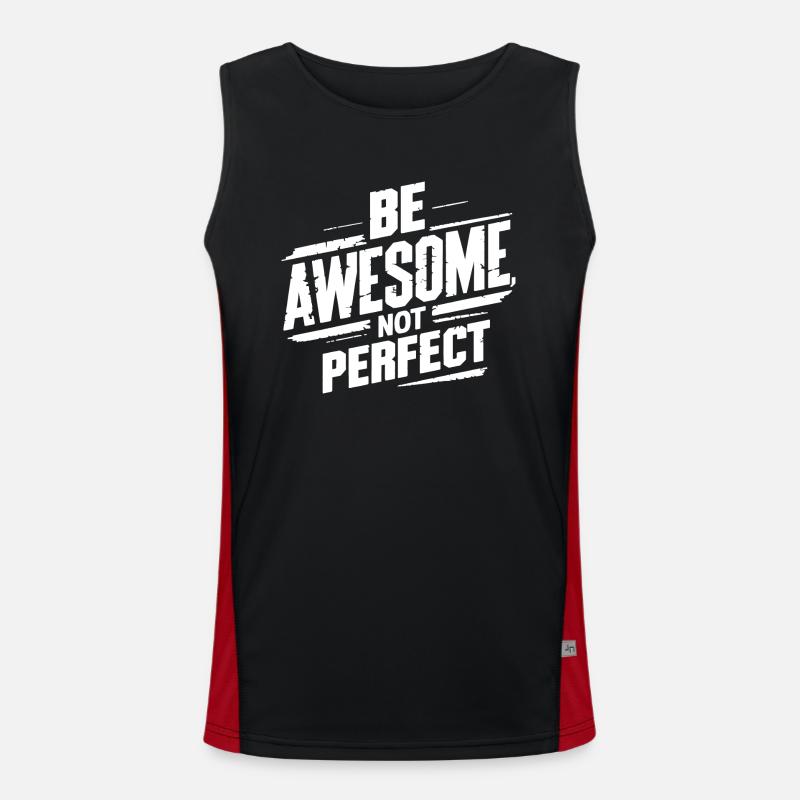 Sei grossartig aber nicht perfekt Motivation Funktionelles Kontrast-Tank Top für Männer 