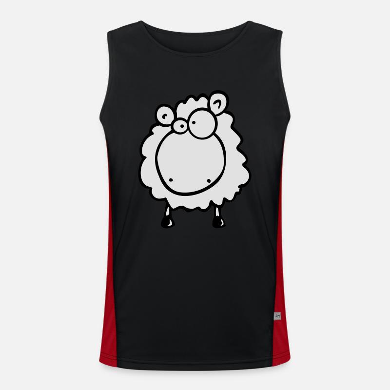Doofes Schaf Funktionelles Kontrast-Tank Top für Männer 