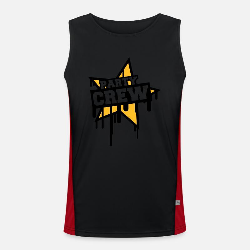 Party Crew Funktionelles Kontrast-Tank Top für Männer 