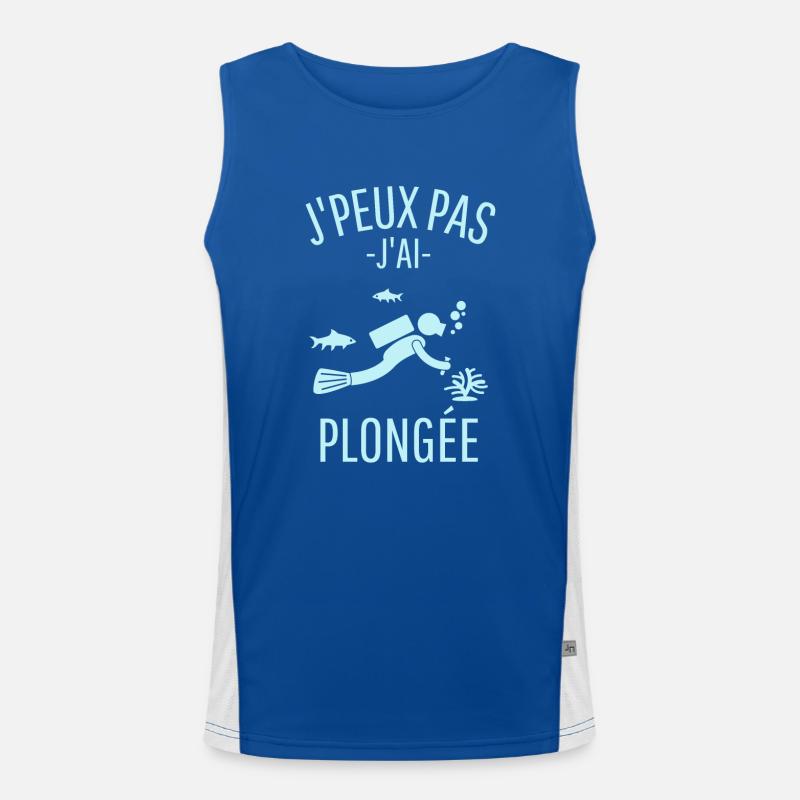Humour plongée Plongeur Débardeur respirant contrasté Homme 