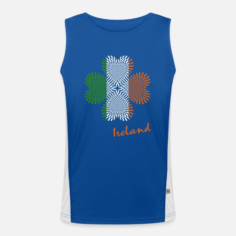 Ireland shamrock Funktionelles Kontrast-Tank Top für Männer 