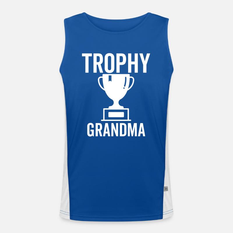 Trophäe Oma Funktionelles Kontrast-Tank Top für Männer 
