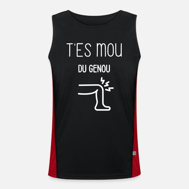 T'es mou du genou Débardeur respirant contrasté Homme 