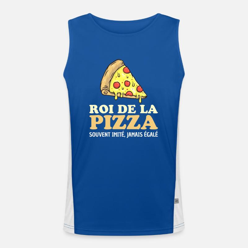 Roi de la pizza 1 Débardeur respirant contrasté Homme 