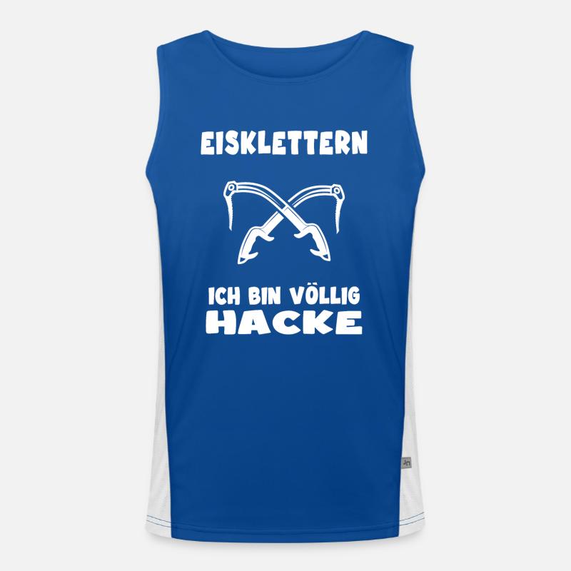 eisklettern iceclimbing eispickel völlig hacke Funktionelles Kontrast-Tank Top für Männer 