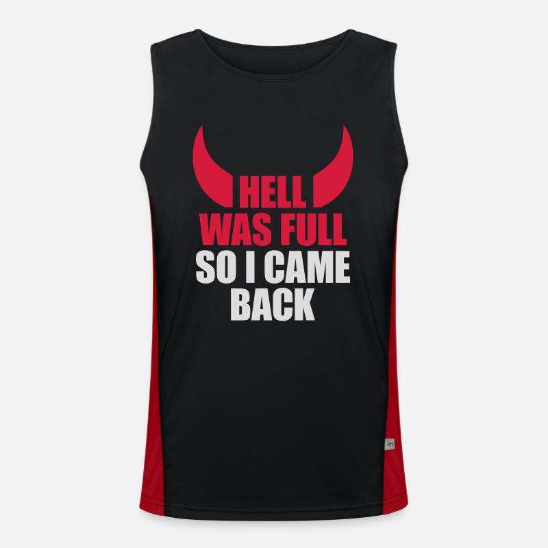 hell was full Quote Men's Functional Contrast Tank Top 