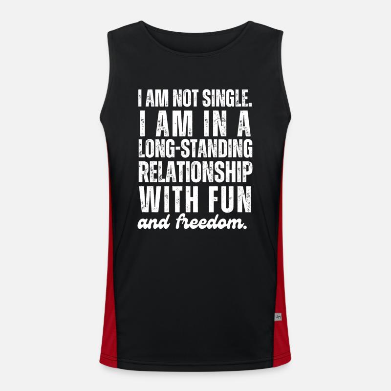 I am Not Single I Am In A Long-Standing Relationsh Men's Functional Contrast Tank Top 