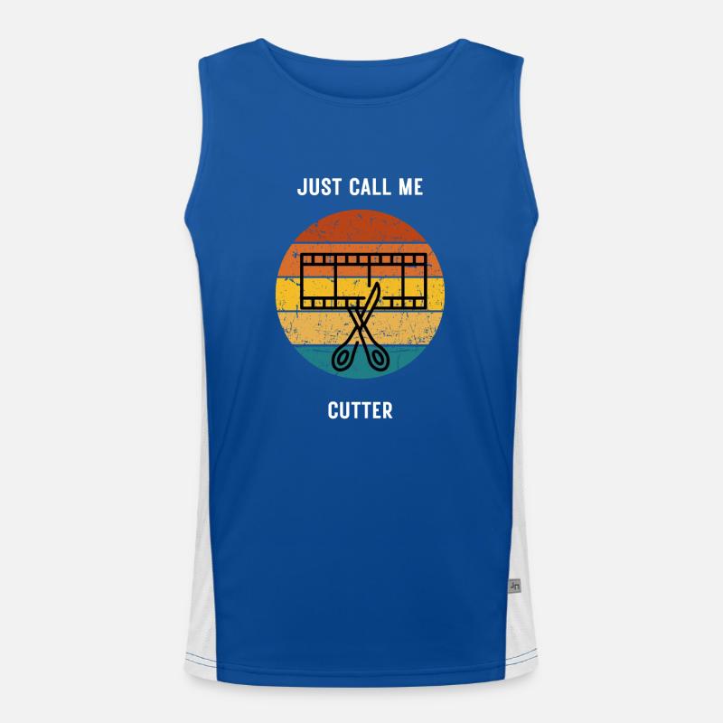 -Video-Editor-Geschenk-VideoCutter Funktionelles Kontrast-Tank Top für Männer 