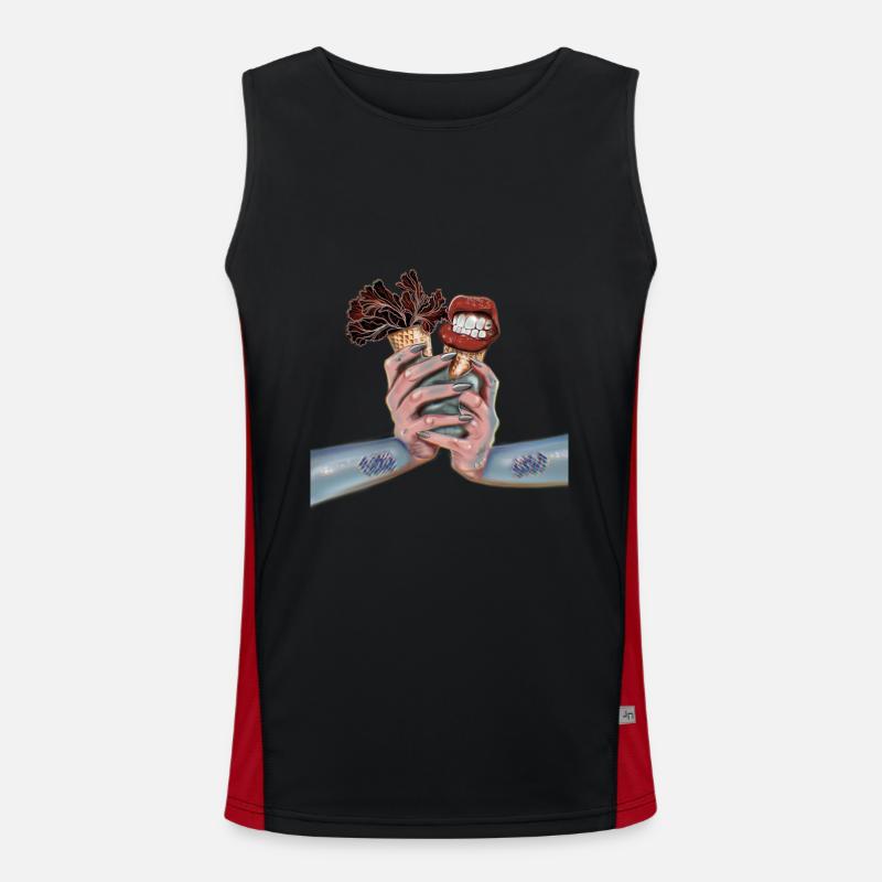 Ocean Dream Eis Funktionelles Kontrast-Tank Top für Männer 