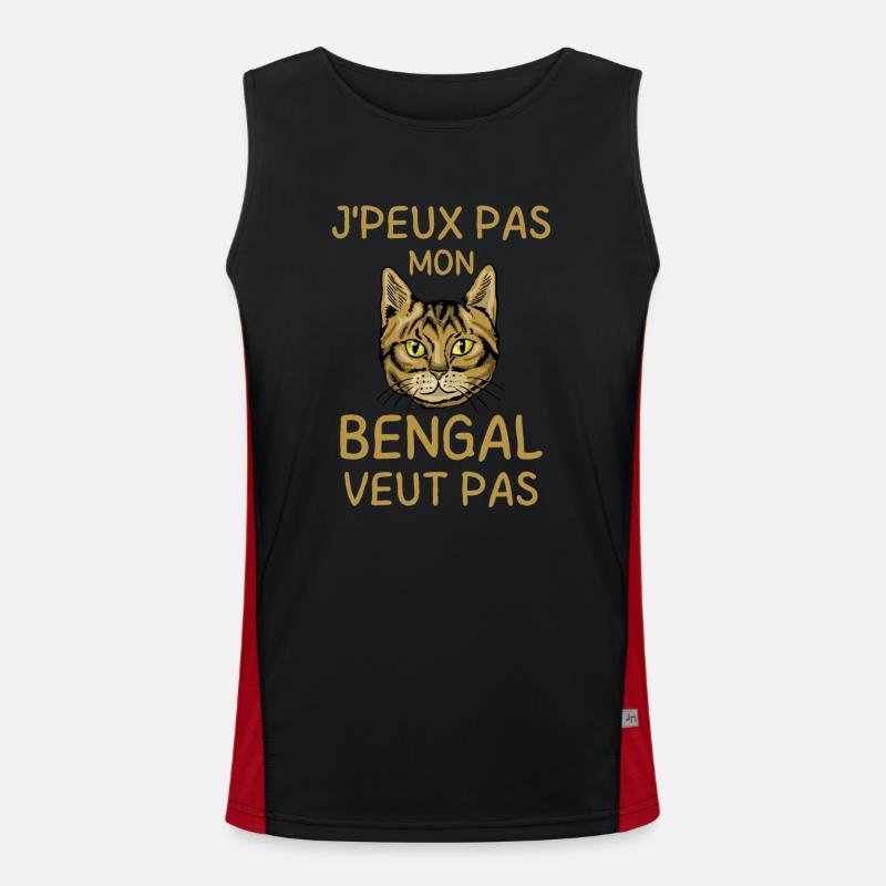 Chat BENGAL Débardeur respirant contrasté Homme 