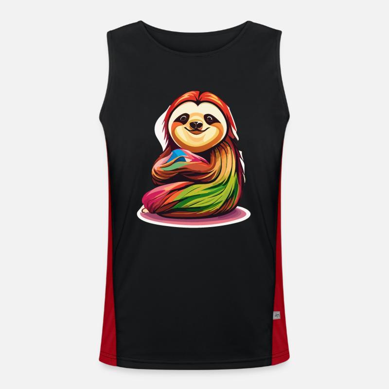 Cuddly Sloth Men's Functional Contrast Tank Top 