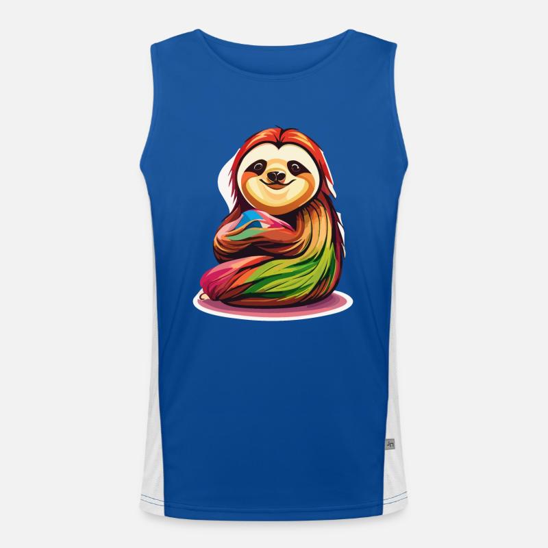 Cuddly Sloth Men's Functional Contrast Tank Top 