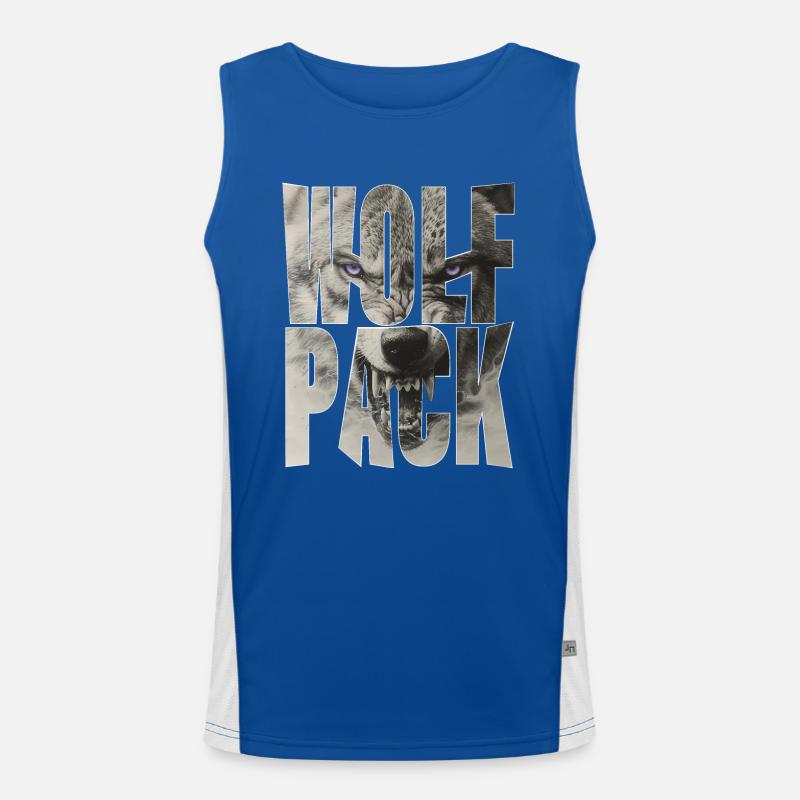Wolfsrudel Funktionelles Kontrast-Tank Top für Männer 