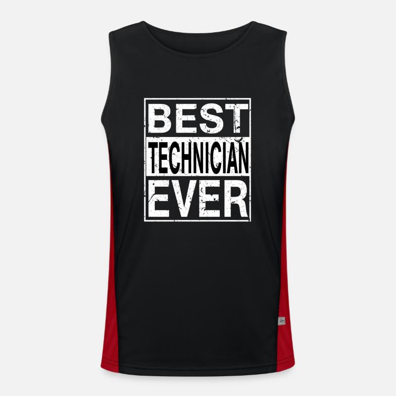 Meilleur technicien de tous les temps Cadeau de technicien Débardeur respirant contrasté Homme 