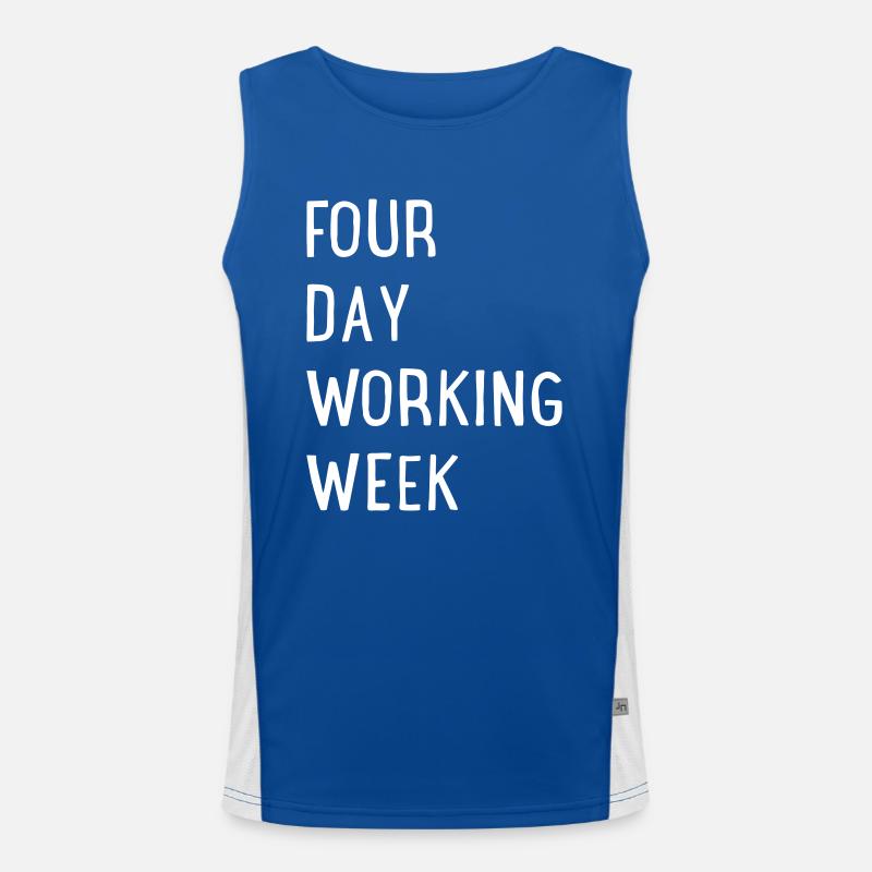 Four Day Working Week Men's Functional Contrast Tank Top 