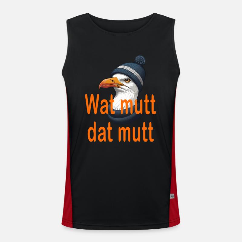 Wat mutt dat mutt Men's Functional Contrast Tank Top 