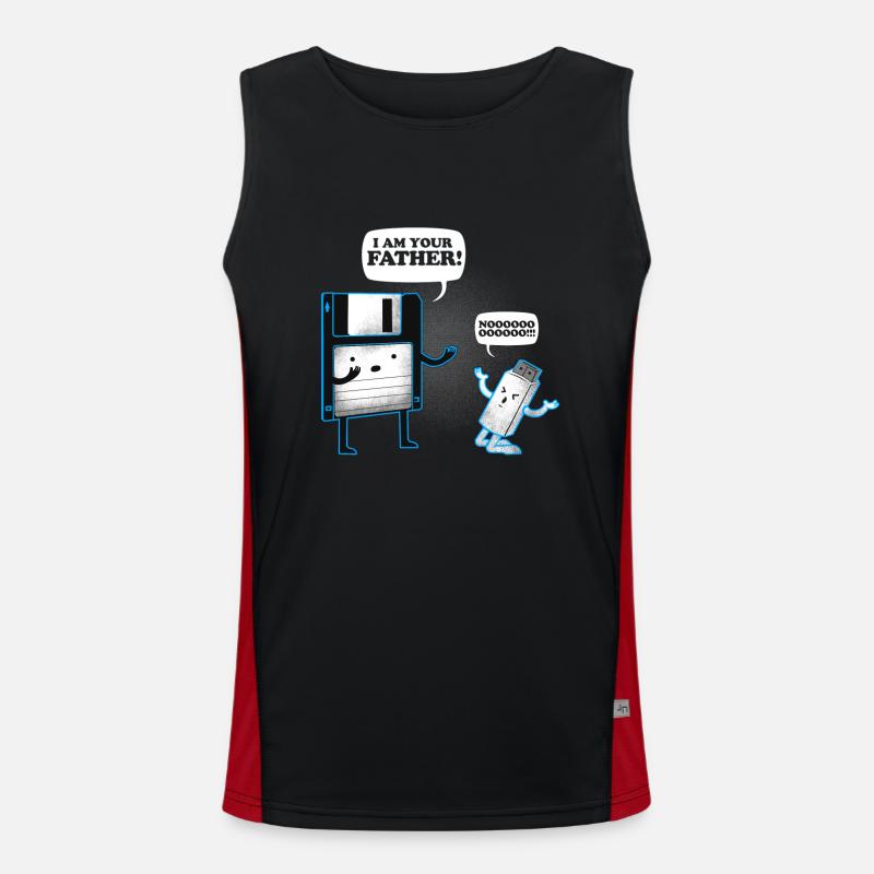 Diskette USB-Stick Retro Funktionelles Kontrast-Tank Top für Männer 