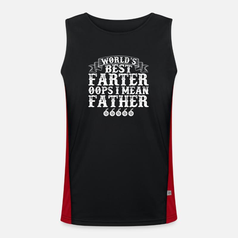 World's Greatest Farter - Men's Functional Contrast Tank Top  - black/red