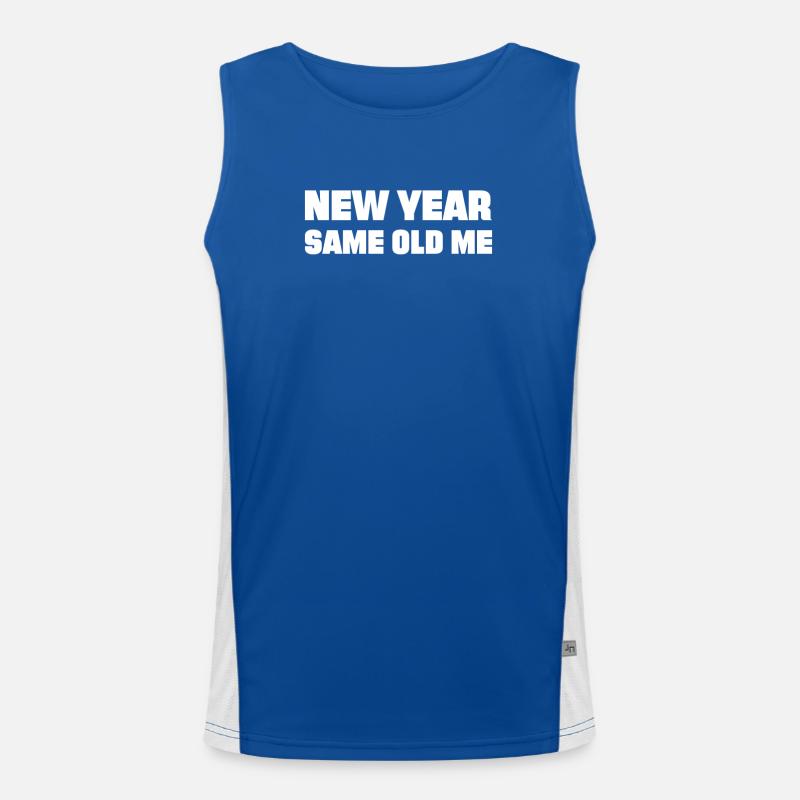 New Year Same Me Men's Functional Contrast Tank Top 