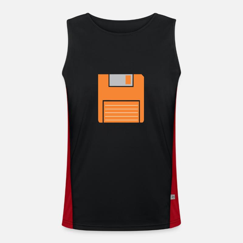 Retro-Diskette Funktionelles Kontrast-Tank Top für Männer 