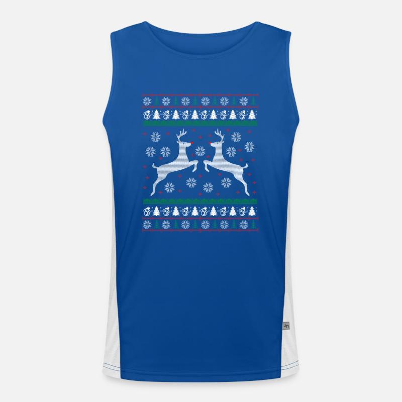 Rendeer laid cadeau de Noël Pull Débardeur respirant contrasté Homme 