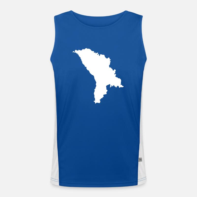 Moldova Original Gift Idea Men's Functional Contrast Tank Top 